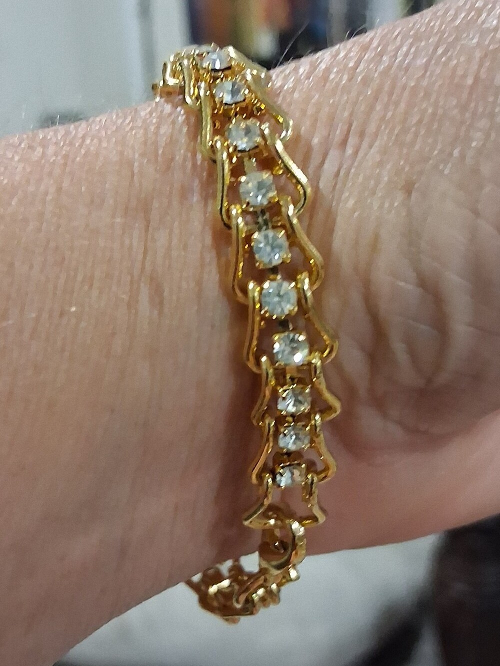 Gold Plated CZ Tennis Bracelet 7.5"